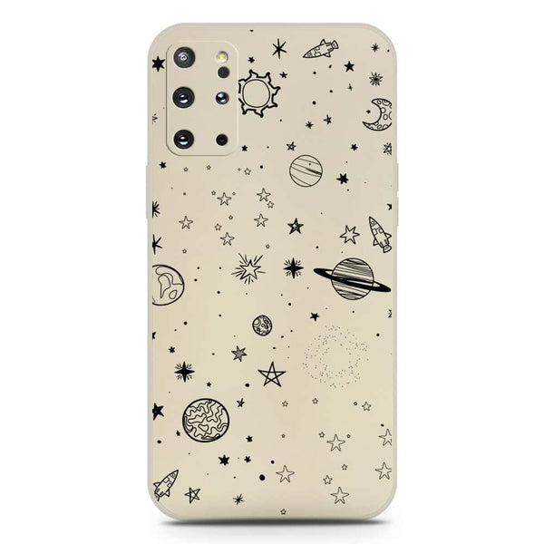 Stardust Dreams Design Soft Phone Case - Silica Gel Case - Offwhite - Samsung Galaxy S20 Plus