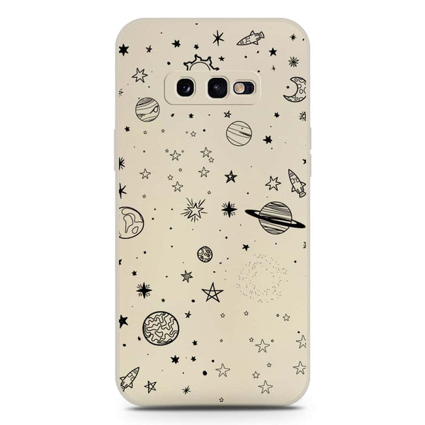 Stardust Dreams Design Soft Phone Case - Silica Gel Case - Offwhite - Samsung Galaxy S10e