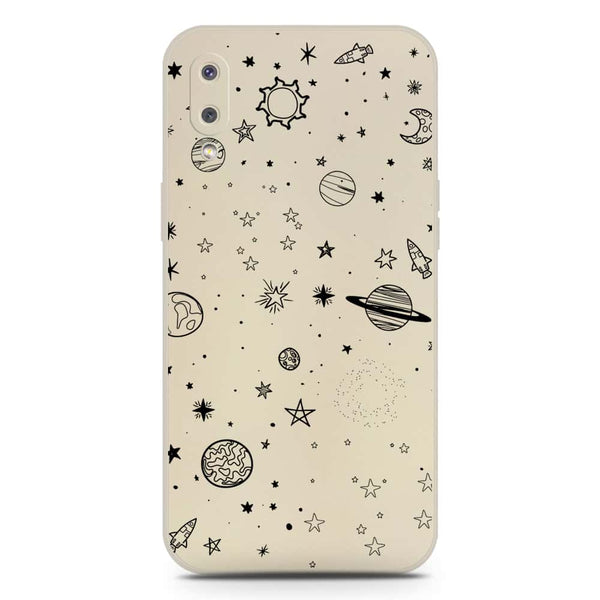 Stardust Dreams Design Soft Phone Case - Silica Gel Case - Offwhite - Samsung Galaxy M02