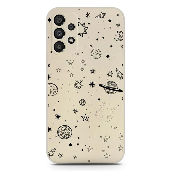 Stardust Dreams Design Soft Phone Case - Silica Gel Case - Offwhite - Samsung Galaxy A72