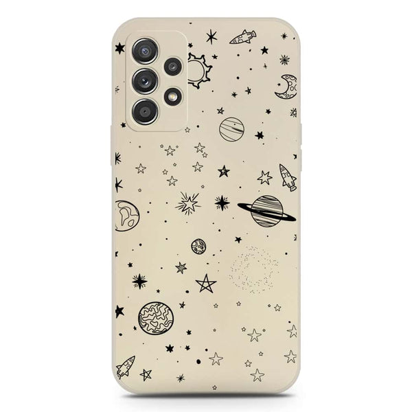 Stardust Dreams Design Soft Phone Case - Silica Gel Case - Offwhite - Samsung Galaxy A52