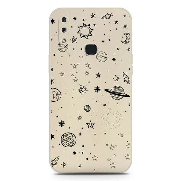 Stardust Dreams Design Soft Phone Case - Silica Gel Case - Offwhite - Samsung Galaxy A10s