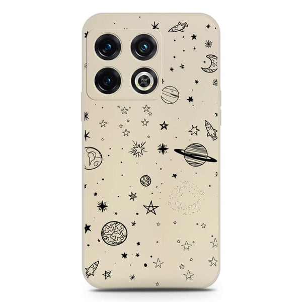 Stardust Dreams Design Soft Phone Case - Silica Gel Case - Offwhite - OnePlus 10 Pro