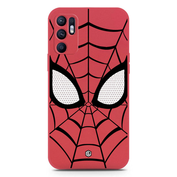 Cool Spider Design Soft Phone Case - Silica Gel Case - Red - Oppo Reno 6