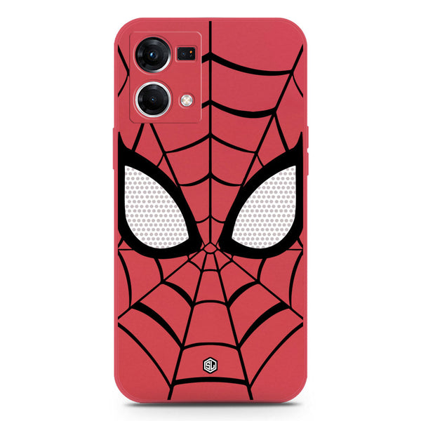 Cool Spider Design Soft Phone Case - Silica Gel Case - Red - Oppo F21 Pro 4G