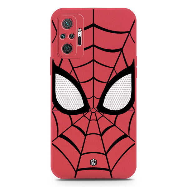 Cool Spider Design Soft Phone Case - Silica Gel Case - Dark Red - Xiaomi Dark Redmi Note 10 Pro Max
