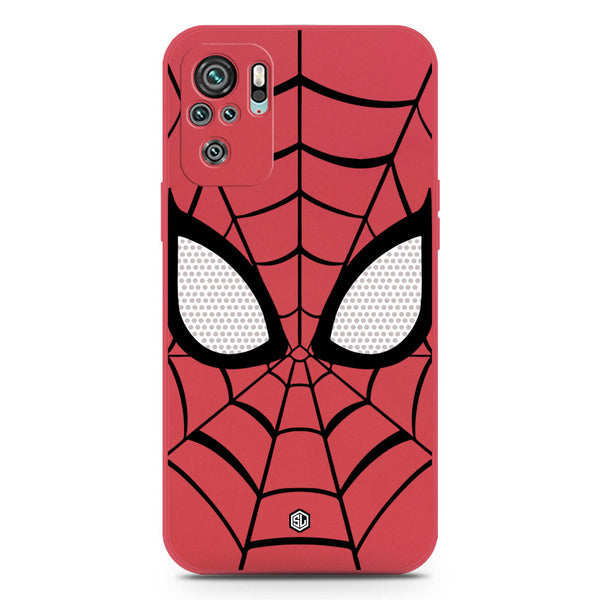 Cool Spider Design Soft Phone Case - Silica Gel Case - Dark Red - Xiaomi Dark Redmi Note 10S