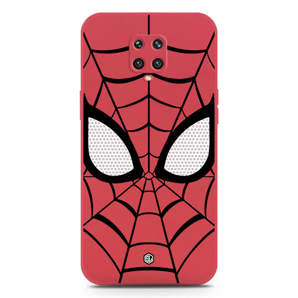 Cool Spider Design Soft Phone Case - Silica Gel Case - Red - Xiaomi Redmi Note 9S