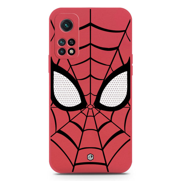 Cool Spider Design Soft Phone Case - Silica Gel Case - Dark Red - Xiaomi Dark Redmi K30S