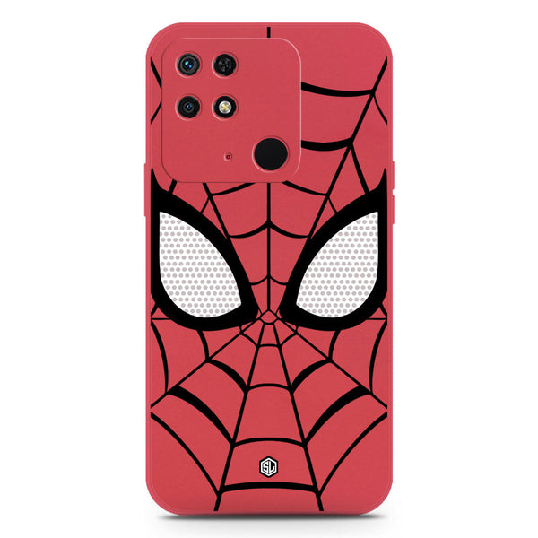 Cool Spider Design Soft Phone Case - Silica Gel Case - Red - Xiaomi Redmi 10C