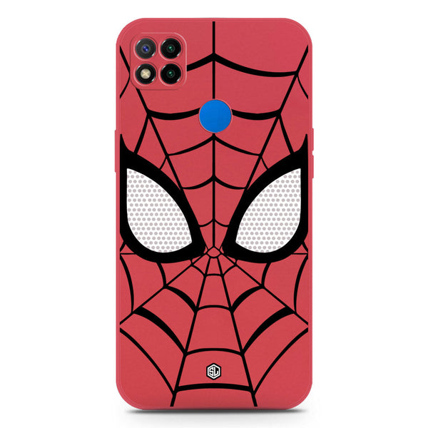 Cool Spider Design Soft Phone Case - Silica Gel Case - Dark Red - Xiaomi Dark Redmi 10A