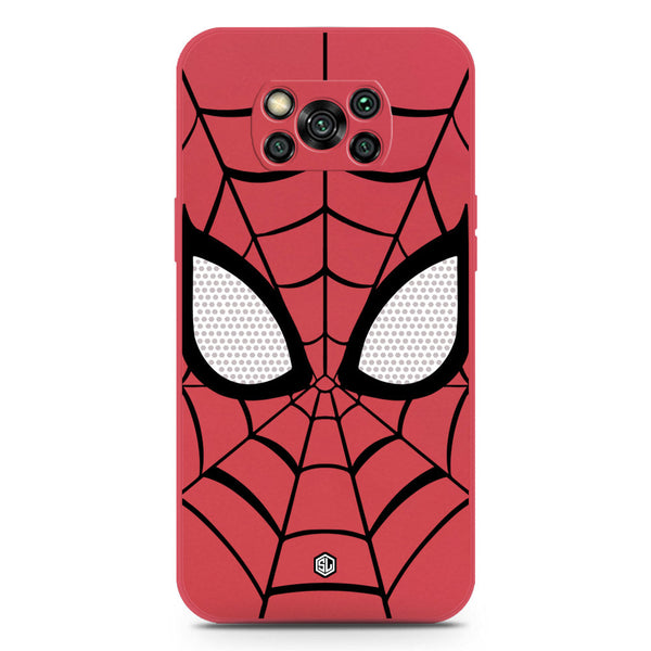 Cool Spider Design Soft Phone Case - Silica Gel Case - Dark Red - Xiaomi Poco X3