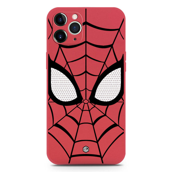 Cool Spider Design Soft Phone Case - Silica Gel Case - Dark Red - iPhone 11 Pro