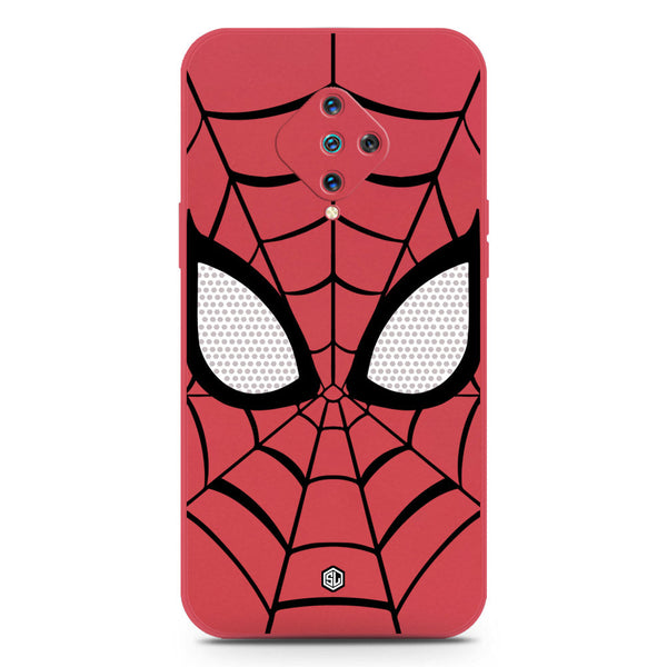 Cool Spider Design Soft Phone Case - Silica Gel Case - Dark Red - Vivo Y51 (2020 September)