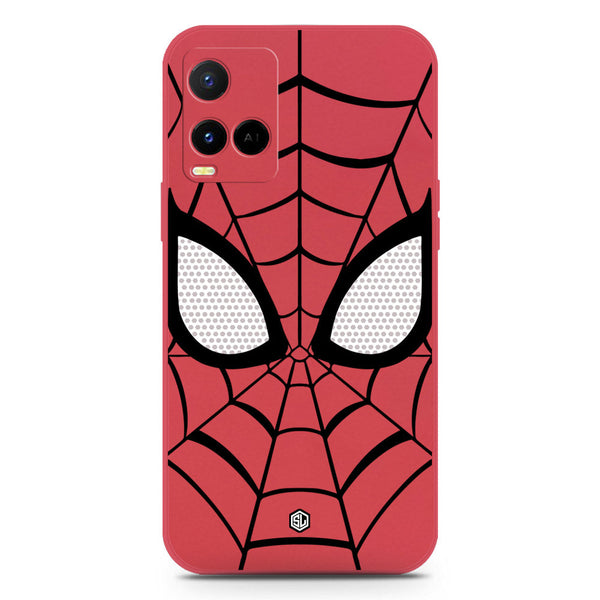 Cool Spider Design Soft Phone Case - Silica Gel Case - Red - Vivo Y21s