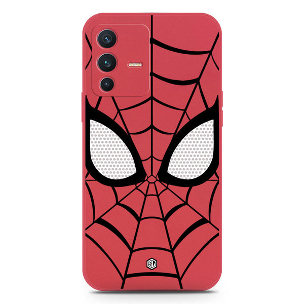 Cool Spider Design Soft Phone Case - Silica Gel Case - Red - Vivo S12