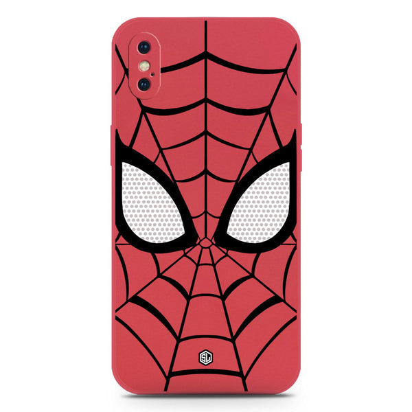 Cool Spider Design Soft Phone Case - Silica Gel Case - Red - iPhone XS Max