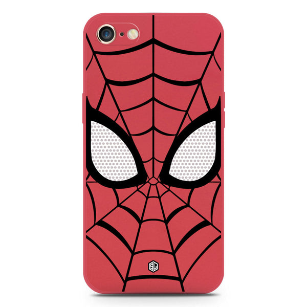 Cool Spider Design Soft Phone Case - Silica Gel Case - Red - iPhone 8 / 7