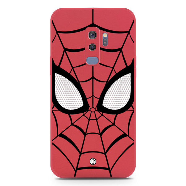 Cool Spider Design Soft Phone Case - Silica Gel Case - Dark Red - Samsung Galaxy S9 Plus