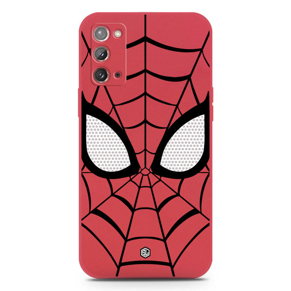 Cool Spider Design Soft Phone Case - Silica Gel Case - Dark Red - Samsung Galaxy Note 20