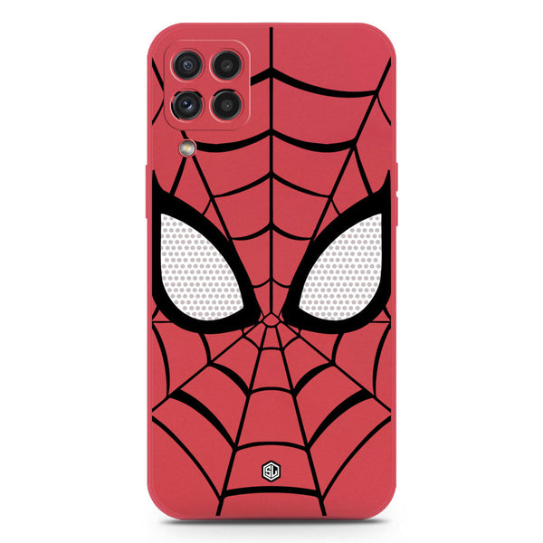 Cool Spider Design Soft Phone Case - Silica Gel Case - Dark Red - Samsung Galaxy M32