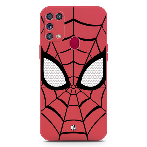 Cool Spider Design Soft Phone Case - Silica Gel Case - Red - Samsung Galaxy M31