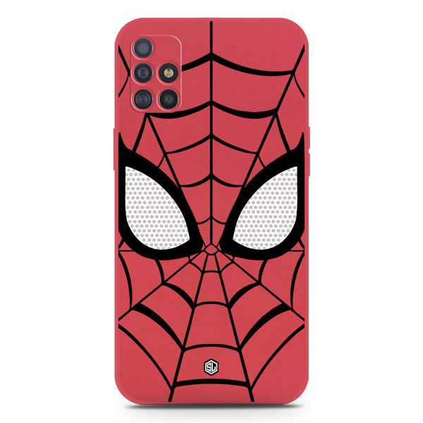 Cool Spider Design Soft Phone Case - Silica Gel Case - Dark Red - Samsung Galaxy A51