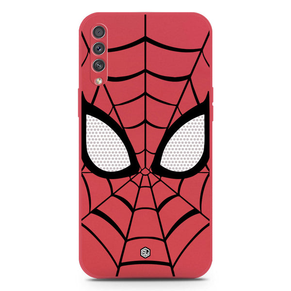 Cool Spider Design Soft Phone Case - Silica Gel Case - Dark Red - Samsung Galaxy A50