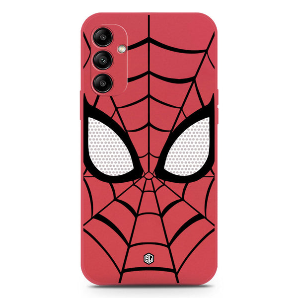 Cool Spider Design Soft Phone Case - Silica Gel Case - Dark Red - Samsung Galaxy A34 5G