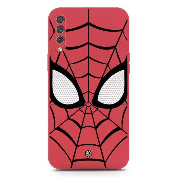 Cool Spider Design Soft Phone Case - Silica Gel Case - Dark Red - Samsung Galaxy A30s