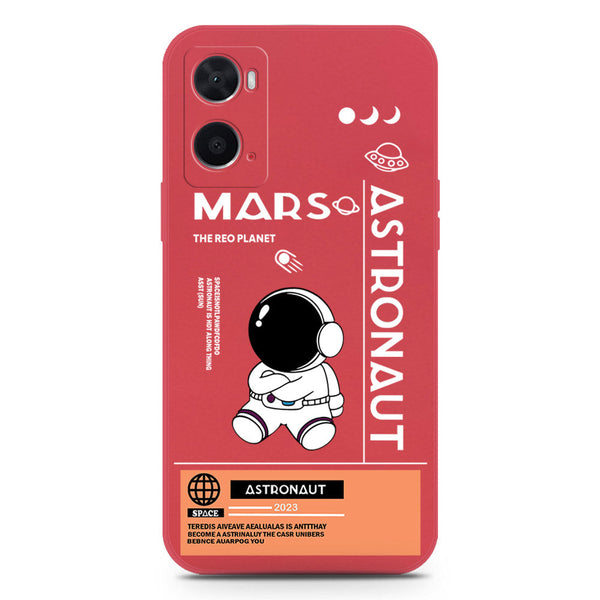 Astronaut Series Soft Phone Case - Silica Gel Case - Dark Red - Oppo A76