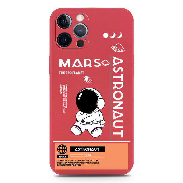 Astronaut Series Soft Phone Case - Silica Gel Case - Red - iPhone 12 Pro Max