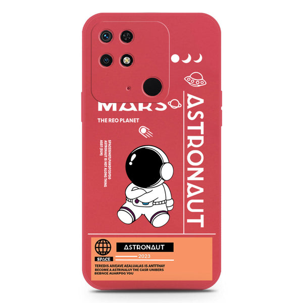 Astronaut Series Soft Phone Case - Silica Gel Case - Dark Red - Xiaomi Dark Redmi 10C