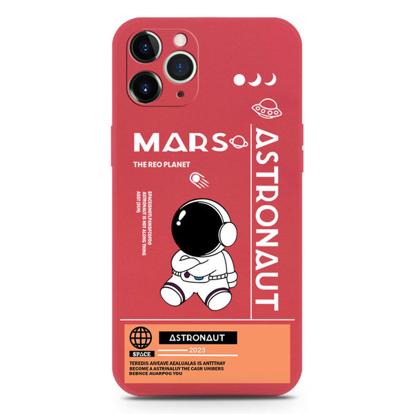 Astronaut Series Soft Phone Case - Silica Gel Case - Dark Red - iPhone 11 Pro Max