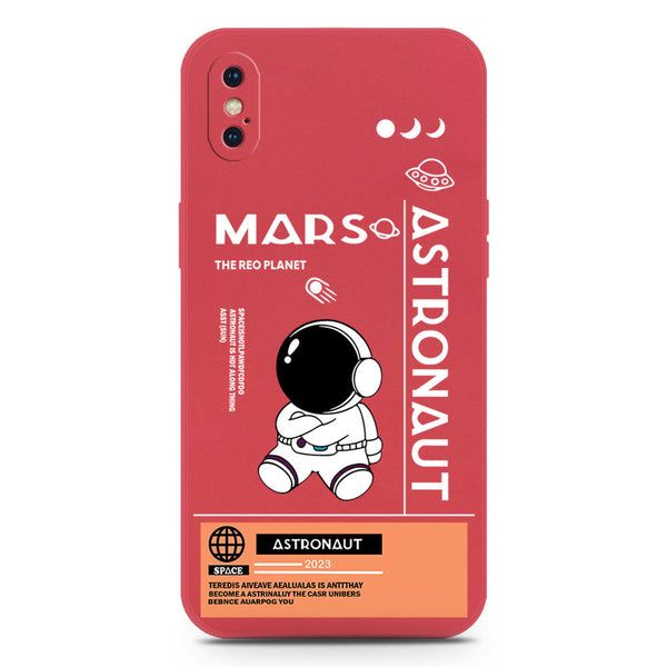 Astronaut Series Soft Phone Case - Silica Gel Case - Red - iPhone XS / X