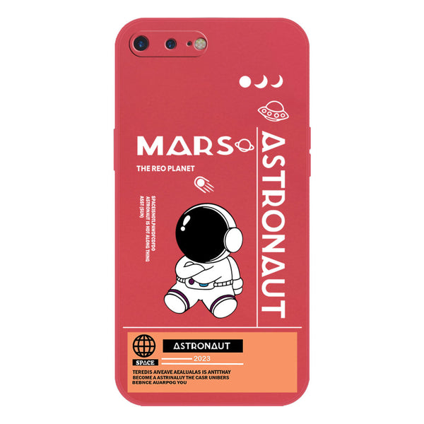 Astronaut Series Soft Phone Case - Silica Gel Case - Red - iPhone 8 Plus / 7 Plus