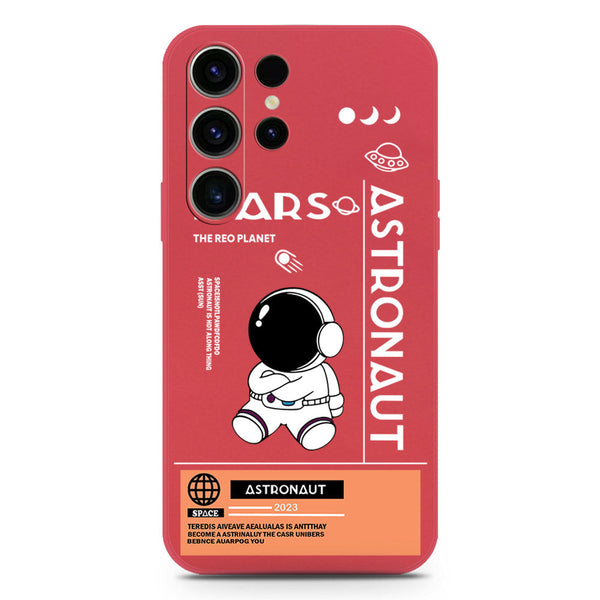 Astronaut Series Soft Phone Case - Silica Gel Case - Red - Samsung Galaxy S23 Ultra 5G