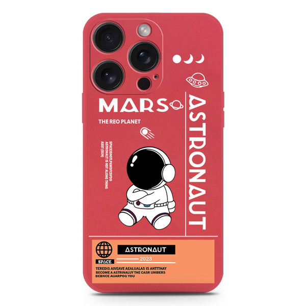 Astronaut Series Soft Phone Case - Silica Gel Case - Red - iPhone 15 Pro