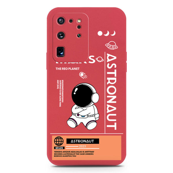 Astronaut Series Soft Phone Case - Silica Gel Case - Dark Red - Samsung Galaxy S20 Ultra
