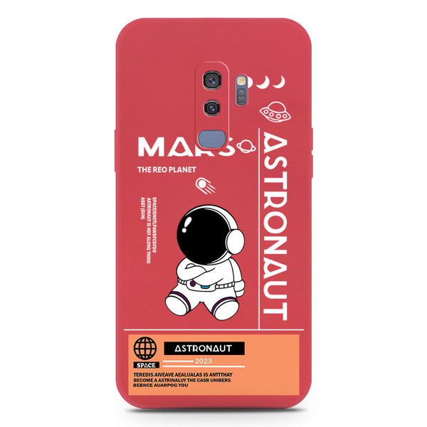 Astronaut Series Soft Phone Case - Silica Gel Case - Dark Red - Samsung Galaxy S9 Plus