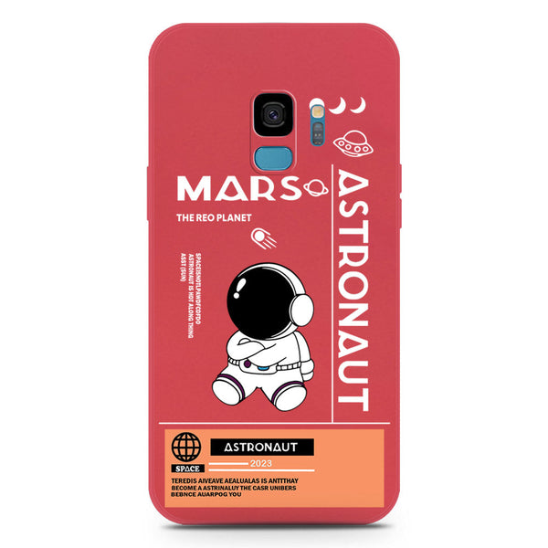 Astronaut Series Soft Phone Case - Silica Gel Case - Dark Red - Samsung Galaxy S9
