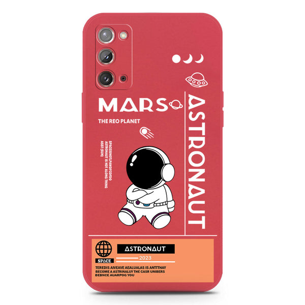 Astronaut Series Soft Phone Case - Silica Gel Case - Dark Red - Samsung Galaxy Note 20