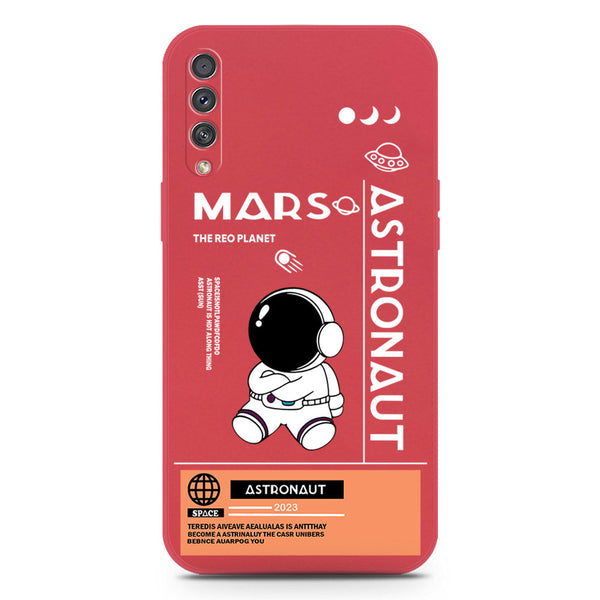 Astronaut Series Soft Phone Case - Silica Gel Case - Dark Red - Samsung Galaxy A50
