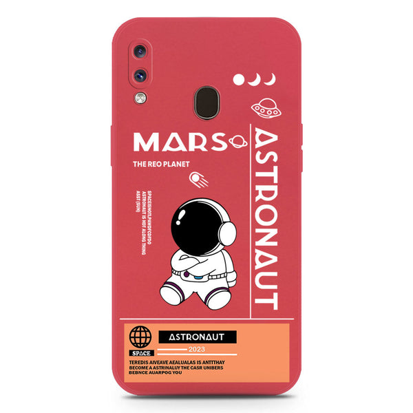 Astronaut Series Soft Phone Case - Silica Gel Case - Dark Red - Samsung Galaxy A20