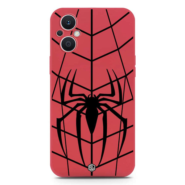 X-Spider Design Soft Phone Case - Silica Gel Case - Red - Oppo Reno 7 Lite