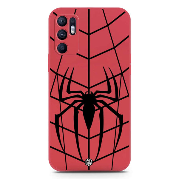 X-Spider Design Soft Phone Case - Silica Gel Case - Red - Oppo Reno 6