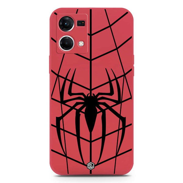 X-Spider Design Soft Phone Case - Silica Gel Case - Red - Oppo F21 Pro 4G
