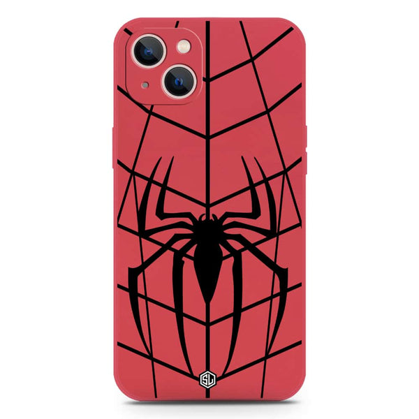 X-Spider Design Soft Phone Case - Silica Gel Case - Dark Red - iPhone 13