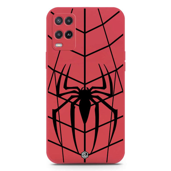 X-Spider Design Soft Phone Case - Silica Gel Case - Red - Oppo A55 5G