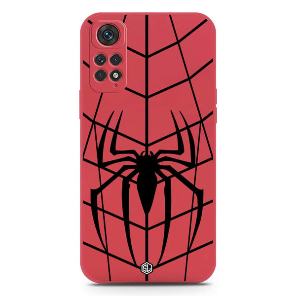 X-Spider Design Soft Phone Case - Silica Gel Case - Dark Red - Xiaomi Dark Redmi Note 11